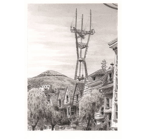 SUTRO • Original Drawing • Diamond & Elizabeth