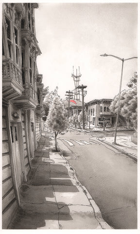 SUTRO • Original Drawing • 23rd Street - Pink Triangle