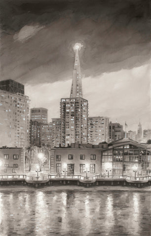 San Francisco Night • Original Drawing