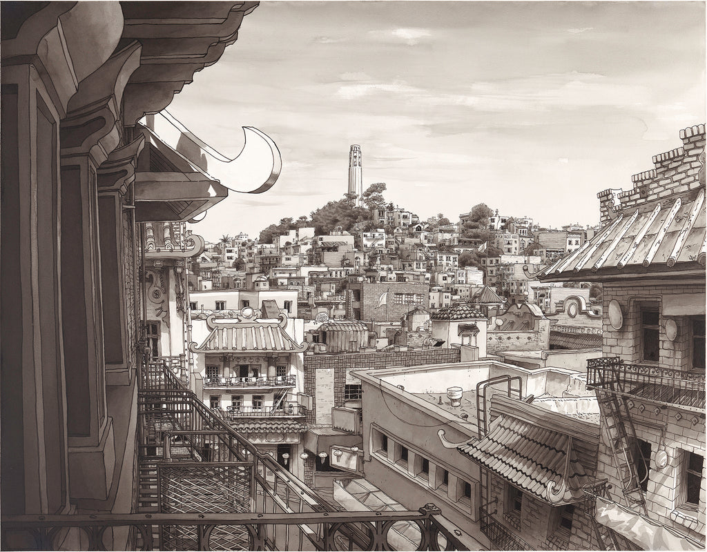 Spirits of San Francisco • Telegraph Hill from Tin How Temple