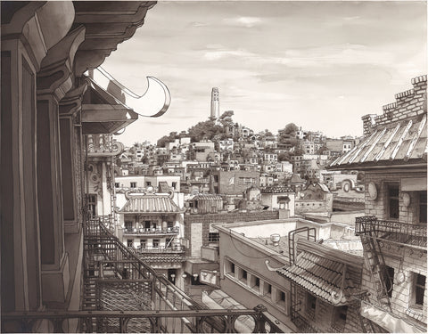 Spirits of San Francisco • Telegraph Hill from Tin How Temple